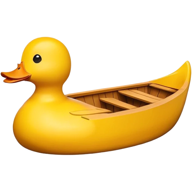 Duck shaped boat emoji