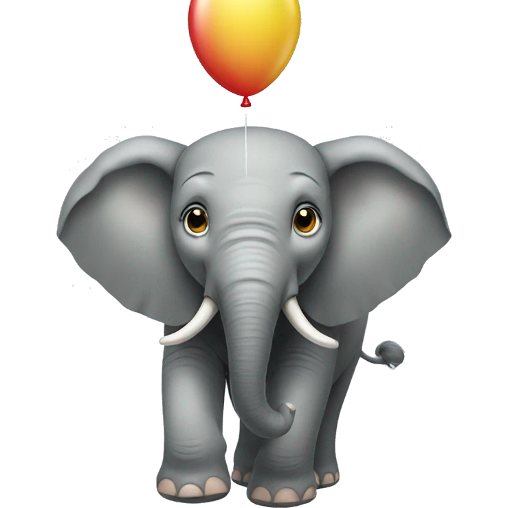 elephant with a balloon emoji