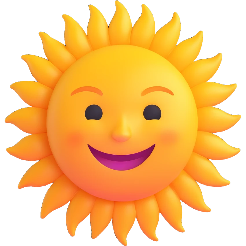smiling sun emoji