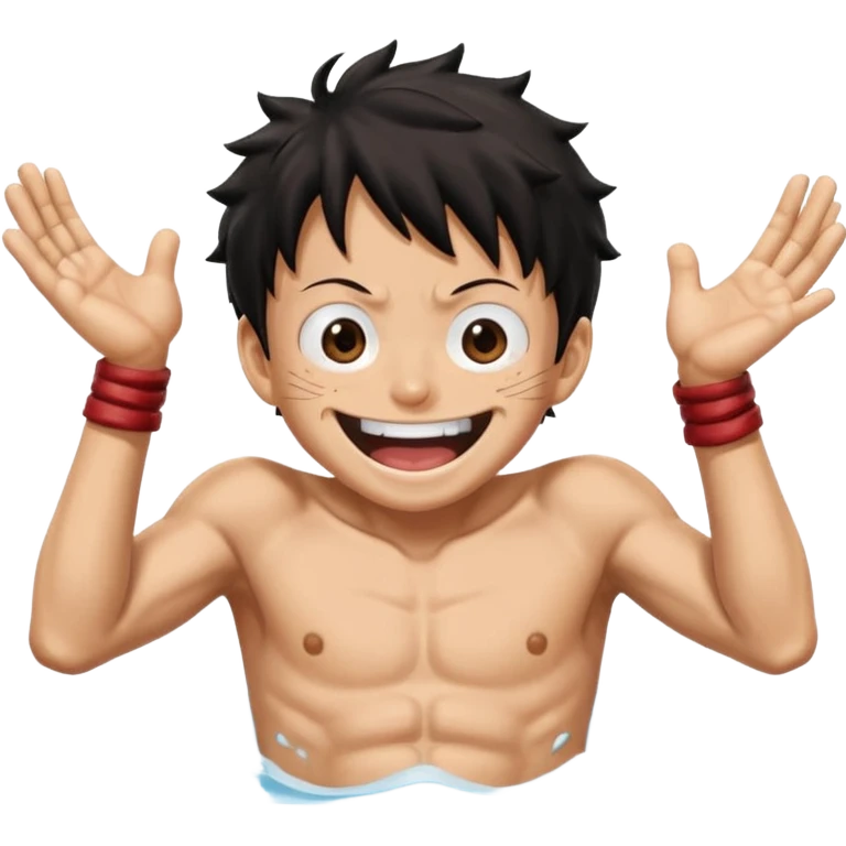 Luffy gear five laughing emoji