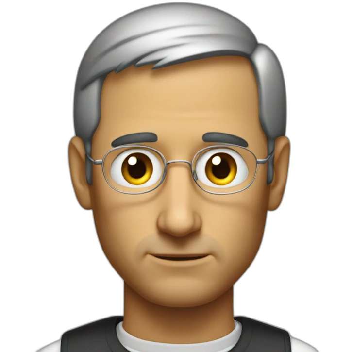 90s Steve Jobs with a sad tear running down his face similar to the Indian in the littering commercial  emoji