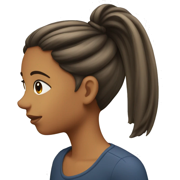 Girl putting her hair up into a ponytail  emoji