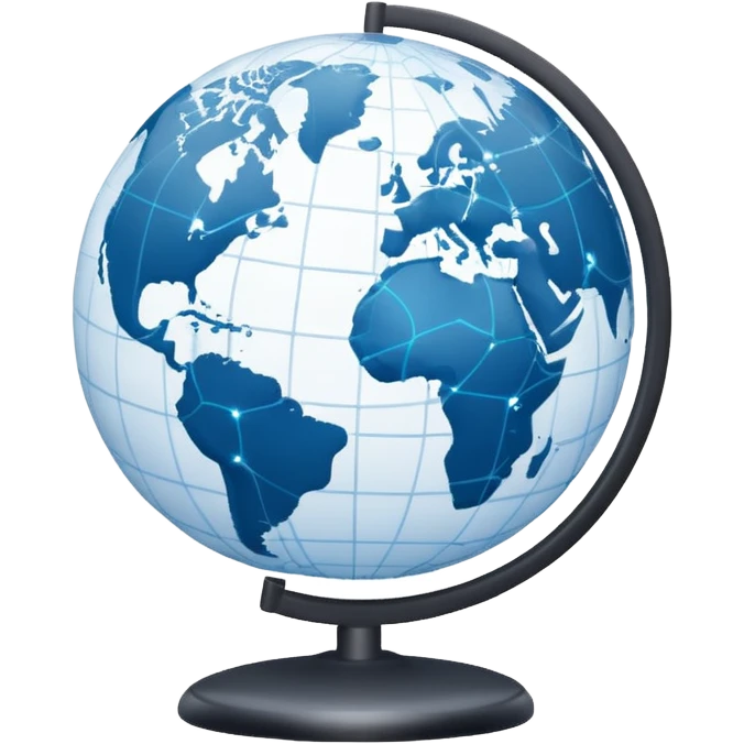 white world globe with connected network emoji