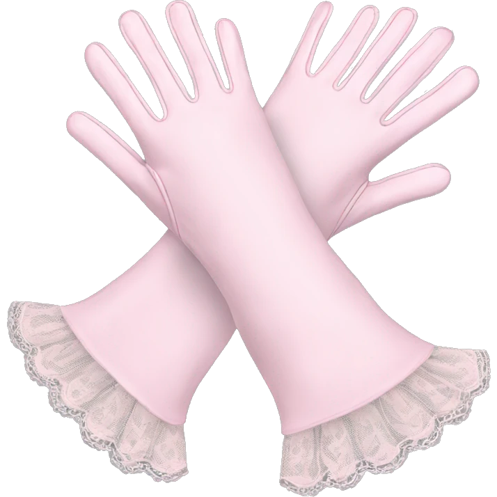 Long light pink regency gloves with laces  emoji