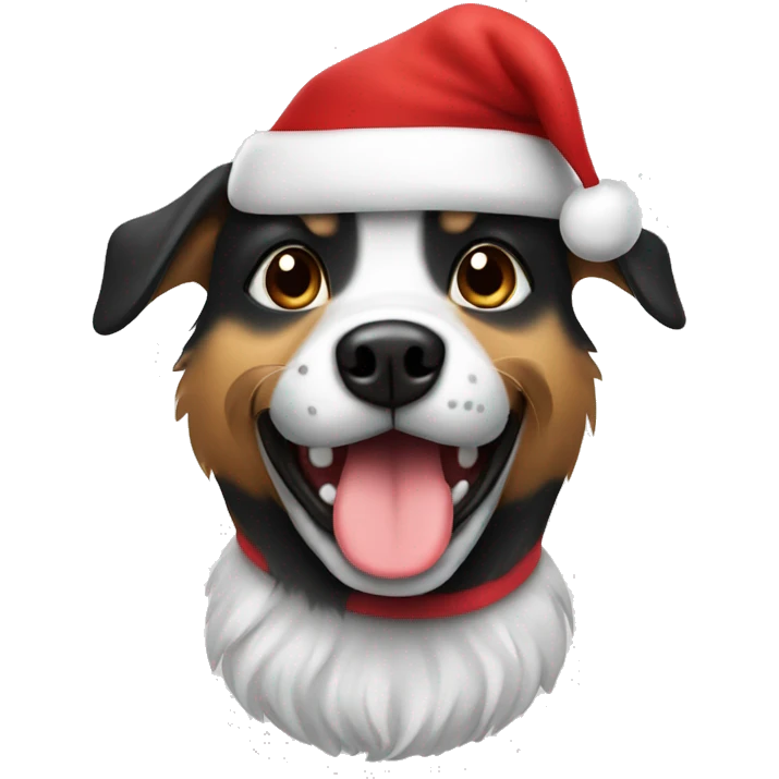 Dog with Santa hat emoji