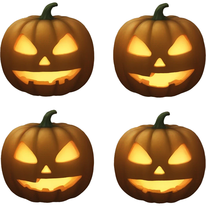 Cool glowing Jack-o-lantern emoji