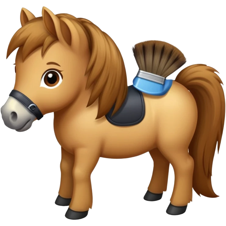pony being brushed emoji