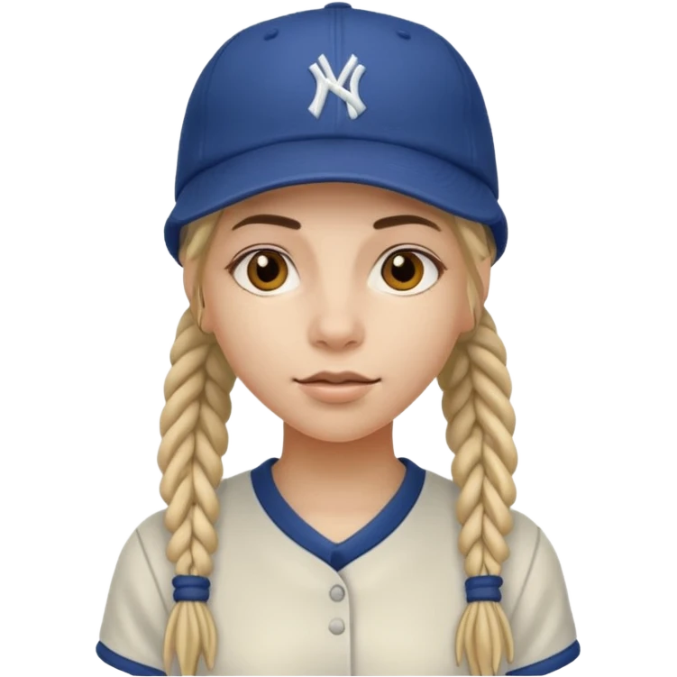 dreadlock baseball player girl emoji