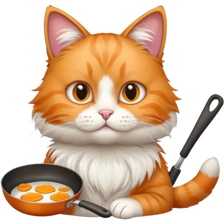 gatto con padella emoji