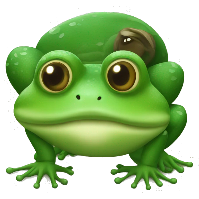 Frog and buffalo  emoji