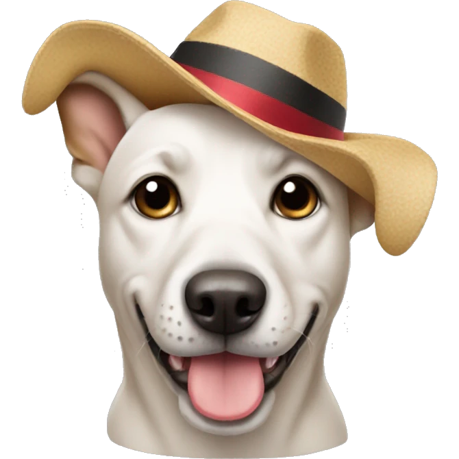 Dog wearing a hat emoji