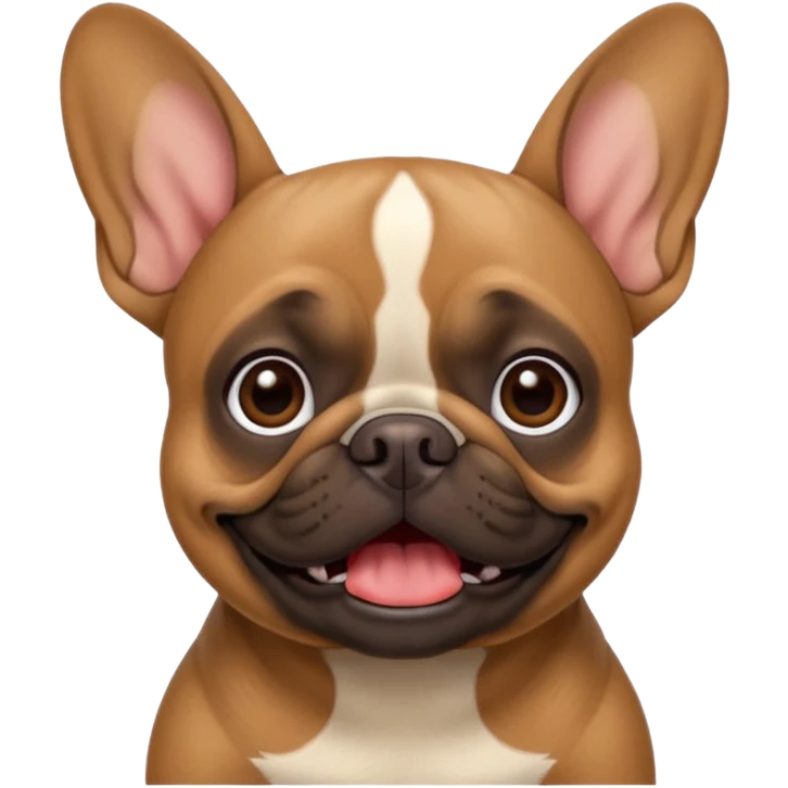  Brown french bulldog fawn black singing emoji