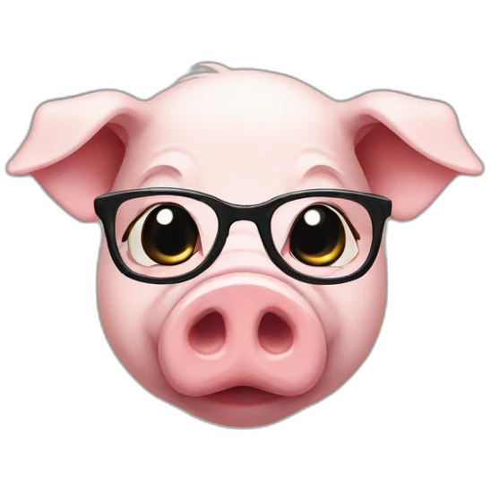 Pig-with-glasses emoji