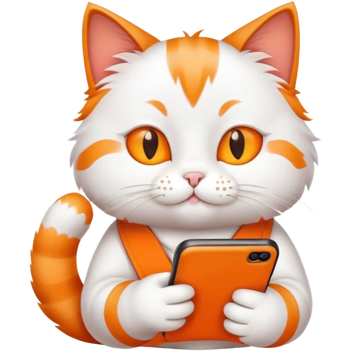 cat using phone emoji
