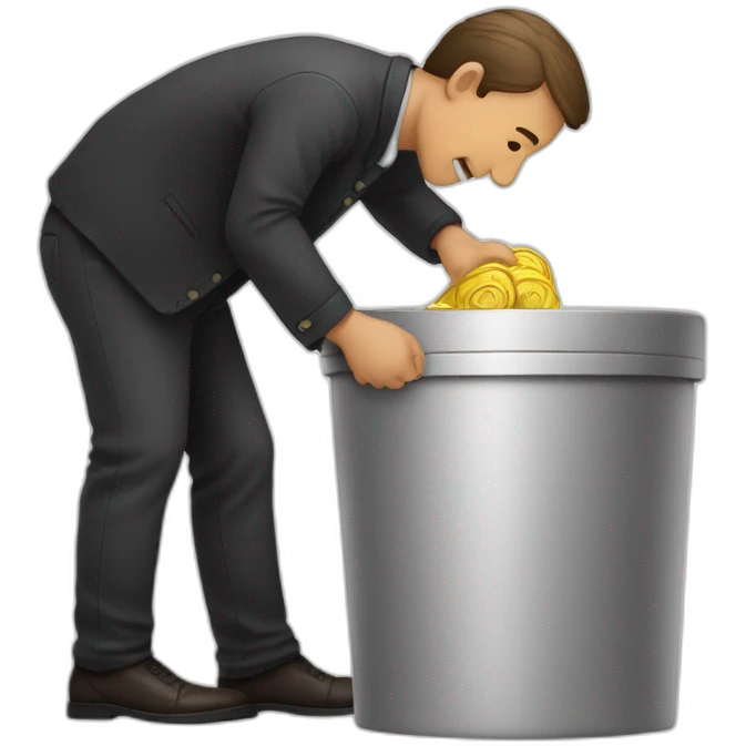 Hombre depositando voto en una urna emoji