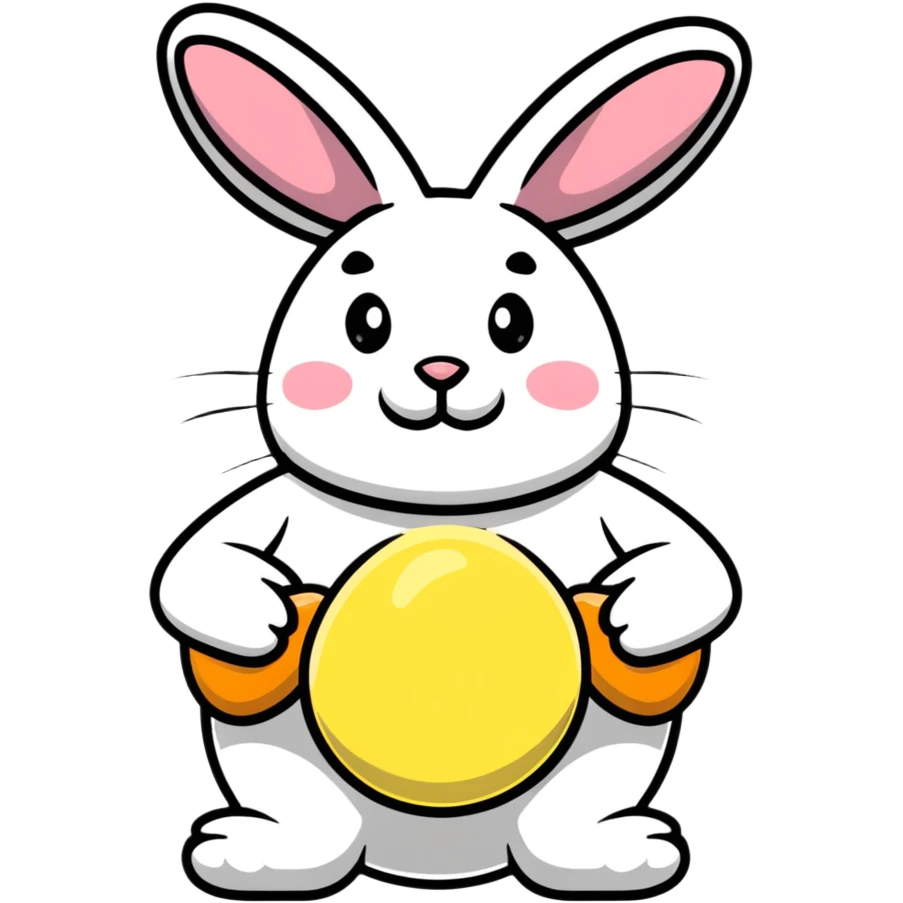 Fat old easter bunny emoji