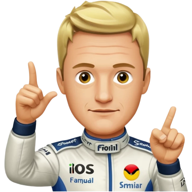 Ralf Schumacher pointing at Ralf Schumacher like in the spiderman meme emoji