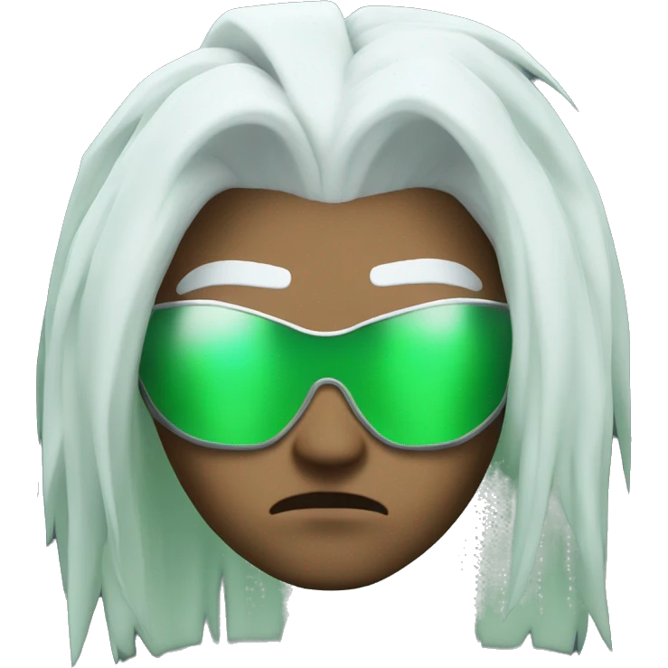 green super saiyan white hair emoji