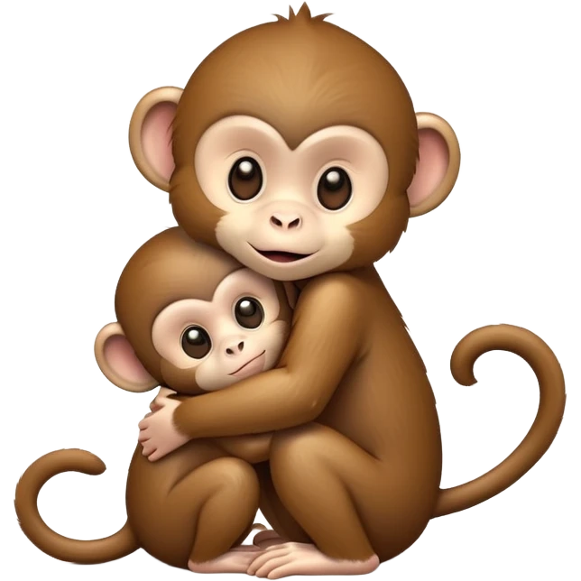 Baby monkey giving a hug emoji