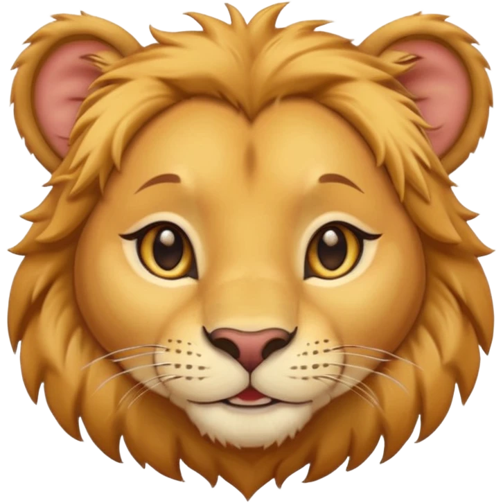 Happy cute Lioness emoji