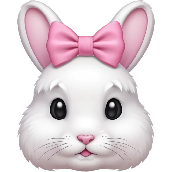 conejo con lazo rosa emoji