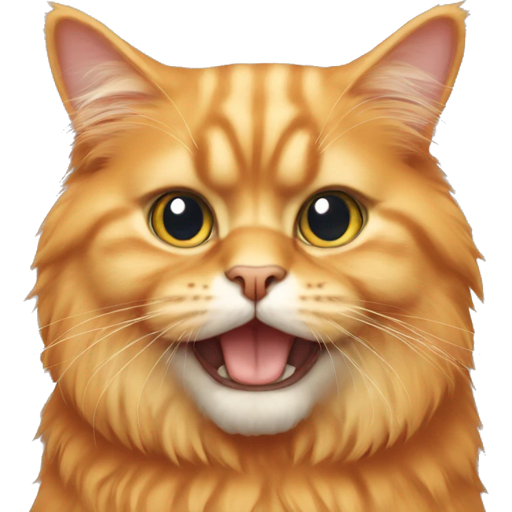 Persian orange cat emoji