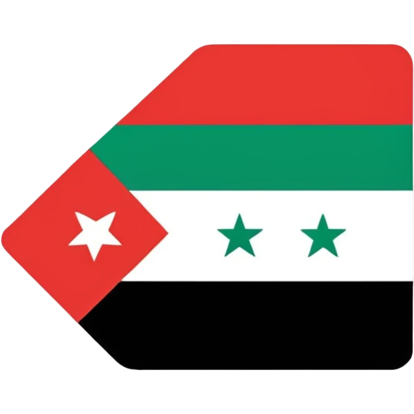 Sticker designed on new syrian flag emoji