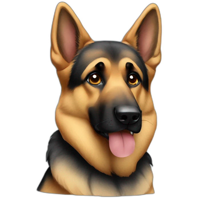 german sheperd sad face emoji