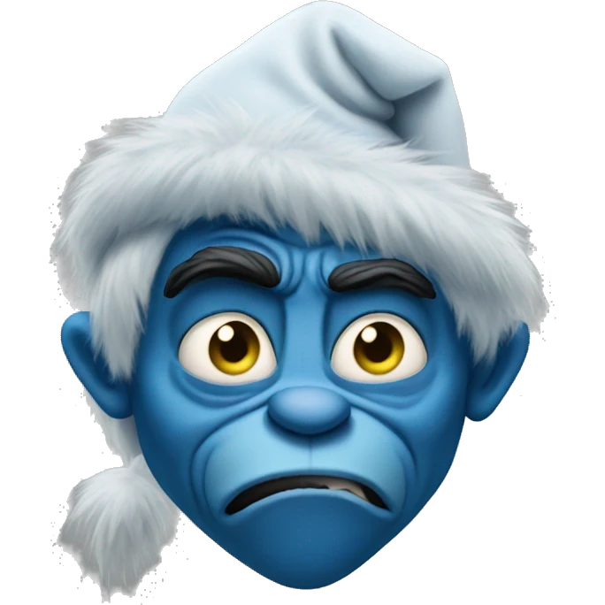 Blue grinch as a baddie emoji