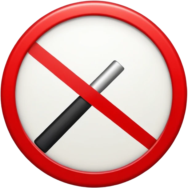 prohibition symbol with red circle and diagonal line emoji