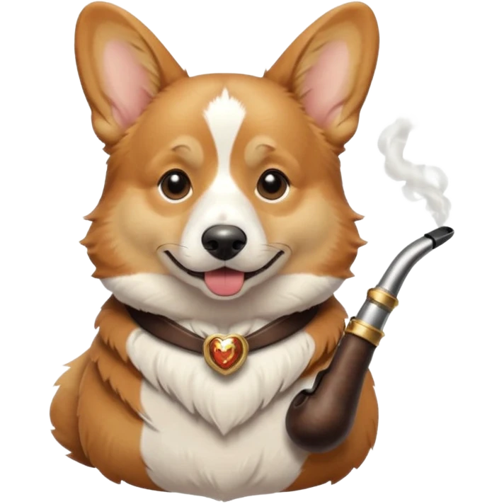 Corgi smoking emoji