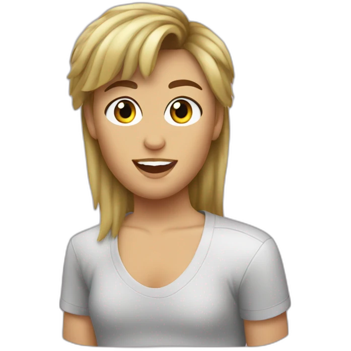 miley cyrus with mullet emoji