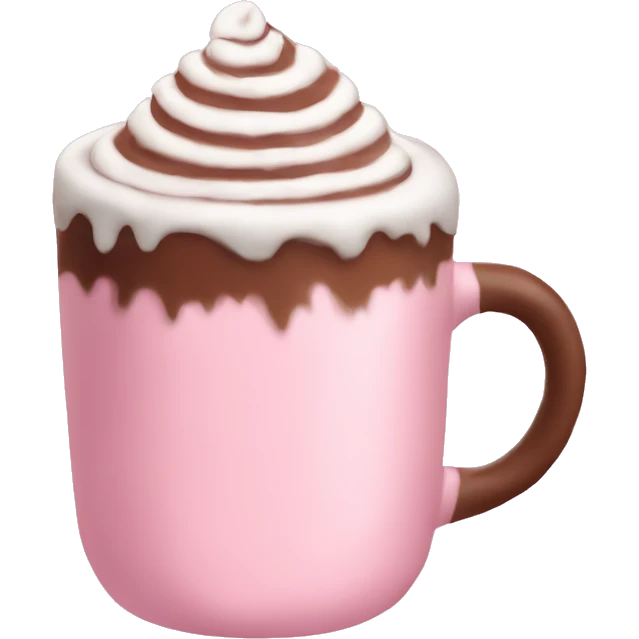 Soft pink Cozy hot chocolate emoji