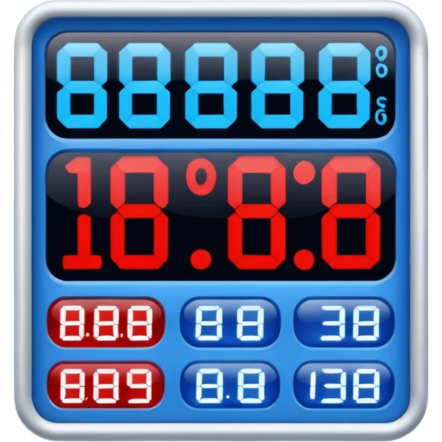  score board blue (#00A3E0) and red (#F9423A) emoji