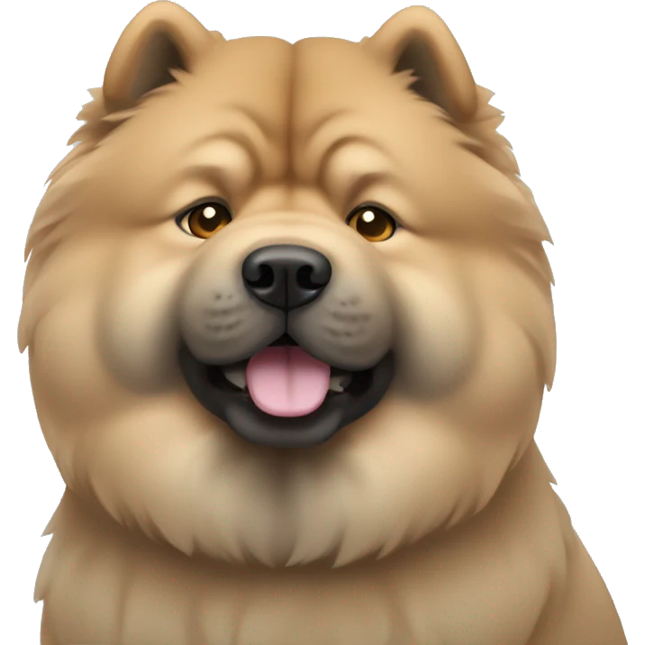  chow chow with blue gray eyes emoji