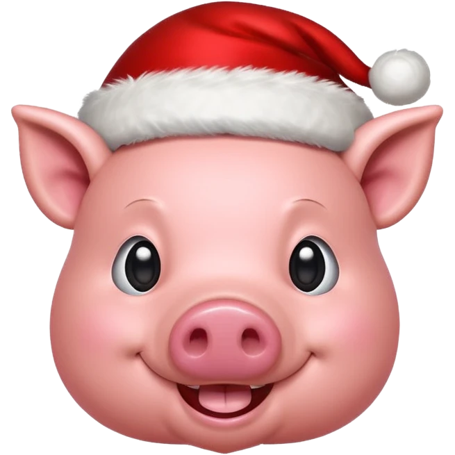 red Christmas pig emoji