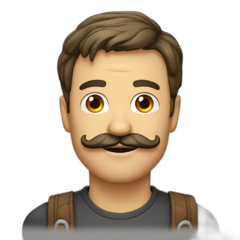 homme énervé avec une moustache emoji