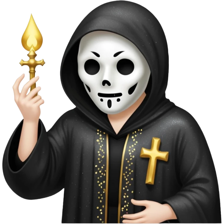 glitter white ghostface killer  emoji