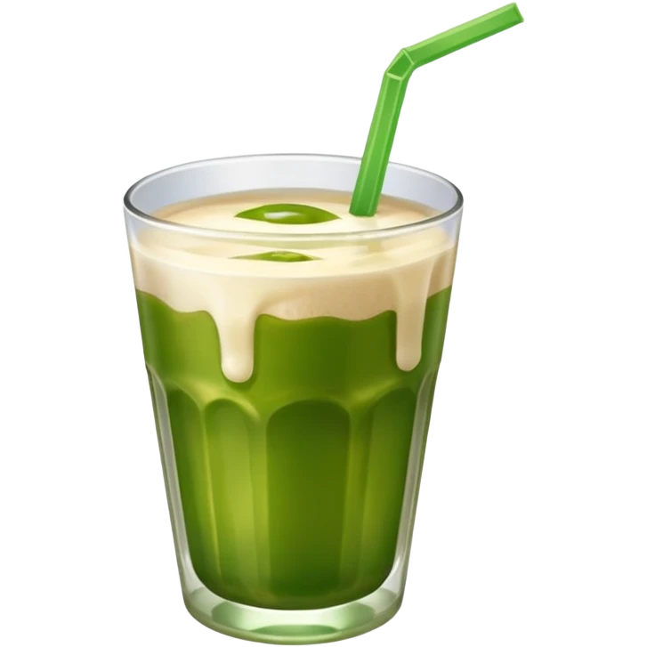 cendol glass: green strings Coconut Milk and Brown sugar drink emoji