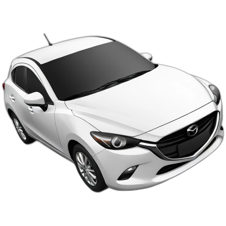 Mazda-2023axela3-white emoji