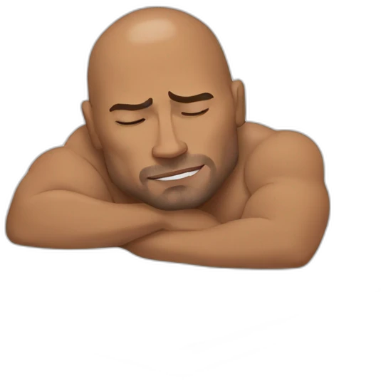 Dwayne Johnson sleeping  emoji