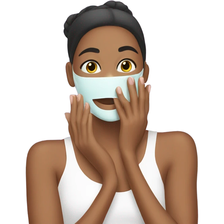 girl with a skin care mask emoji