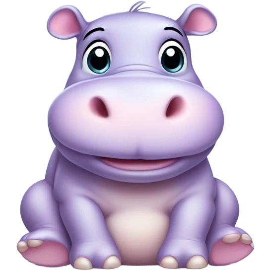 Baby cartoon hippo  emoji