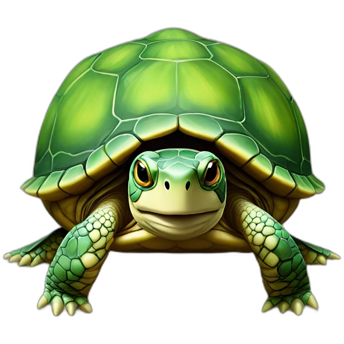 Tortue sur poisson emoji