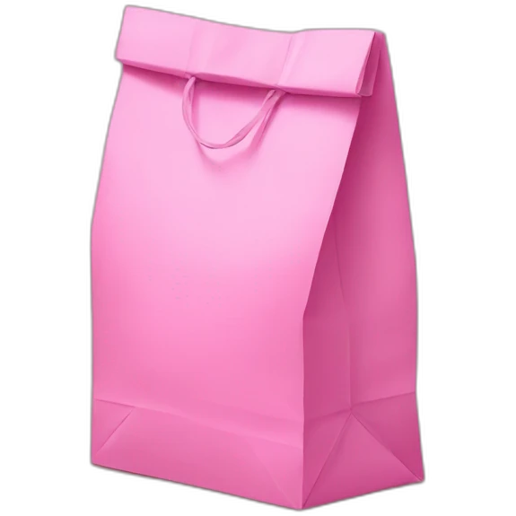 pink paper bag emoji