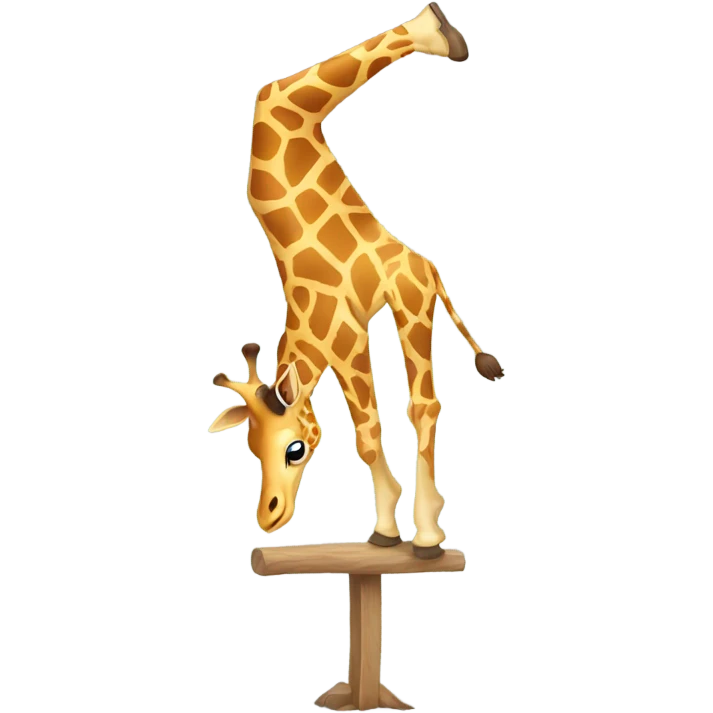 giraffe doing handstand emoji