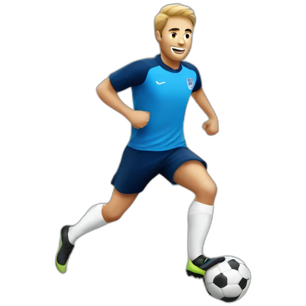 English soccer player running emoji
