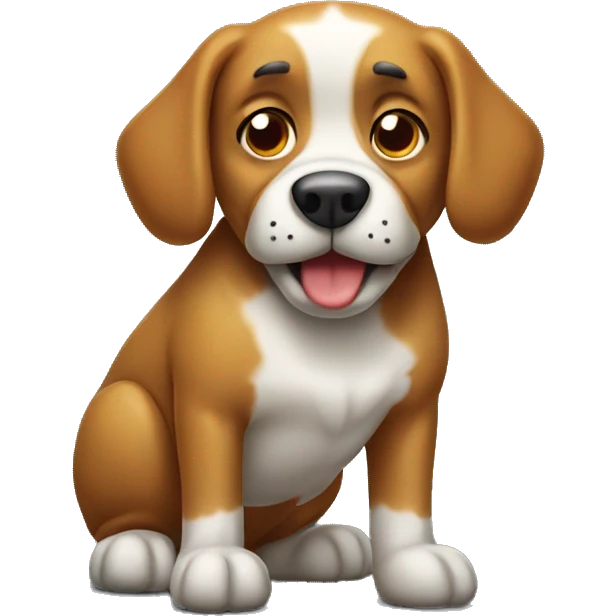 Dog pooping emoji