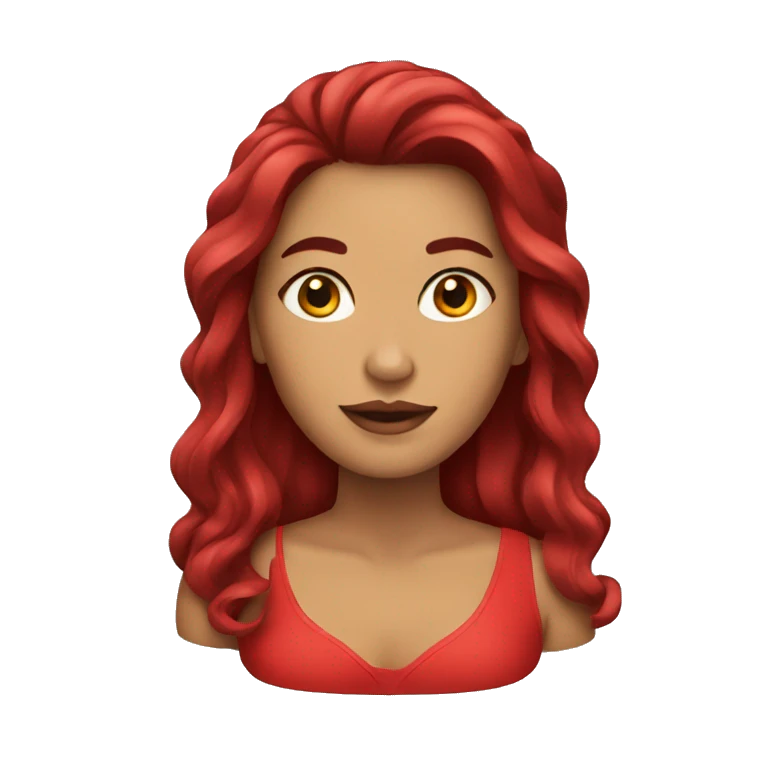 mujer cabello rojo emoji