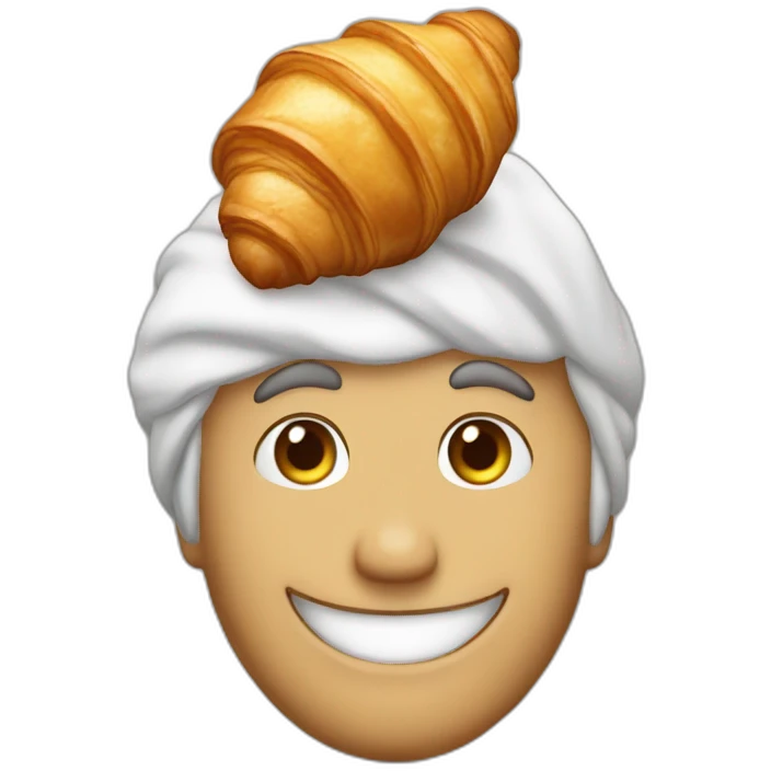 Croissant au épinards emoji
